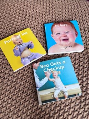 Lovevery Board Book Bundle Hi Baby + Parts of Me + Bea Gets a Checkup